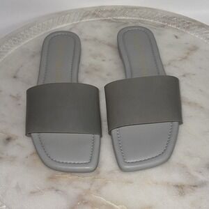 Stuart Weitzman Summer Slide Sandals Grey Women's size 6.5 $195